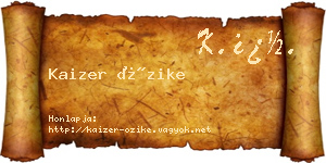 Kaizer Őzike névjegykártya